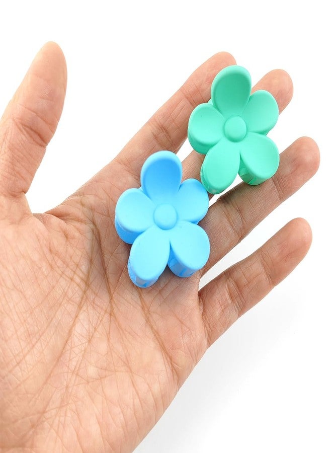 ROYHOO 20PCS 1.57inch Cute Flower Claw Clips, Small Jaw Clips for Women Girls Thin/Medium/Thick Hair, 10 Colors Nonslip Strong Hold Clamps Catch Barrettes Hair Accessories - Image 3